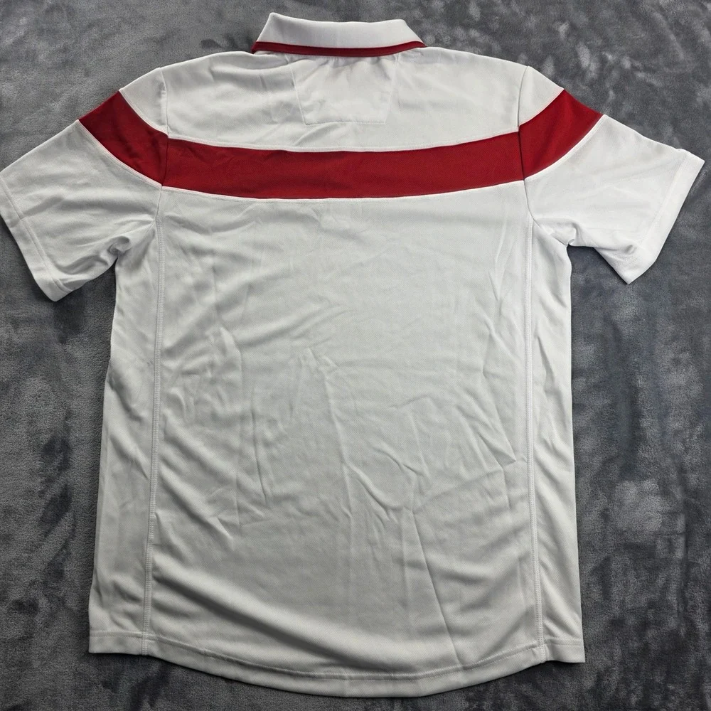 Adidas Polo Shirt Mens Medium Red White Wisconsin Badgers Climalite Bundle‎ 2pk
